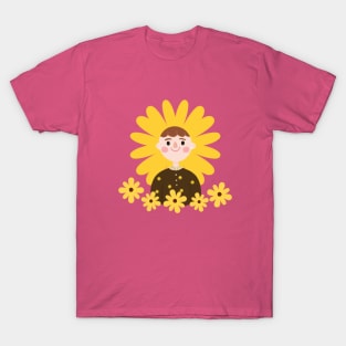 Sunflower Cute Girl T-Shirt